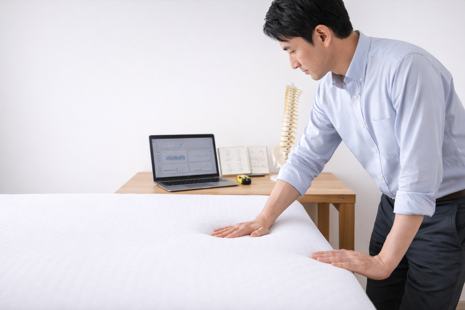 腰痛対策・高反発マットレス『モットン』への睡眠投資と体圧分散の構造